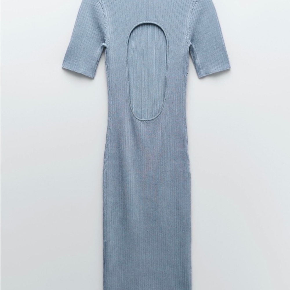 ZARA Back Vent Knit Dress - Picture 4 of 5